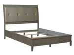 Cotterill Gray Wood/Faux Leather King Bed