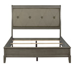 Cotterill Gray Wood/Faux Leather King Bed