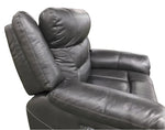 Danio Dark Gray Leather Power Recliner