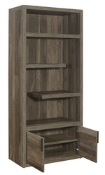 Danio Rustic Natural Wood Side Pier w/ 3 Fixed Shelves