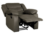 Discus Brown Fabric Manual Recliner