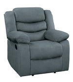 Discus Gray Fabric Manual Recliner