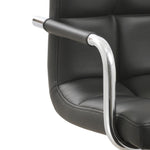 Dora Black PU Leather Swivel Bar Stool