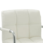 Dora White PU Leather Swivel Bar Stool