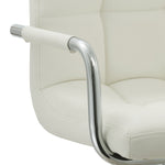 Dora White PU Leather Swivel Bar Stool