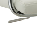 Dora White PU Leather Swivel Bar Stool