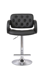 Doretta Black PU Leather Barstool AC Pacific