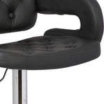 Doretta Black PU Leather Barstool AC Pacific