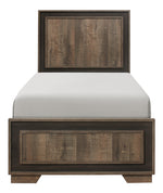 Ellendale Rustic Mahogany/Dark Ebony Wood Twin Bed