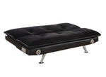 Odel Contemporary Black Velvet/Leatherette Sofa Bed