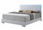 Felicity 5-Pc Glossy White LED Lighting Cal King Bedroom Set