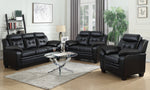 Finley Black Leatherette Chair