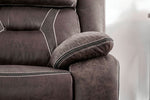 Flint Brown Fabric-Like Vinyl Manual Recliner