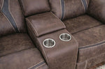 Flint Brown Manual Recliner Loveseat