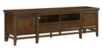 Frazier Park Brown Cherry Wood Large TV Stand