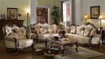 Gisella Cream/Brown Chenille Loveseat