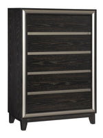 Grant Ebony Wood 5-Drawer Chest