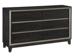 Grant Ebony Wood 6-Drawer Dresser