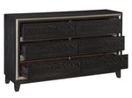 Grant Ebony Wood 6-Drawer Dresser