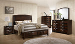 Graziana Deep Rustic Wood Queen Bed