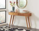 Hattie Natural Brown Wood Console Table