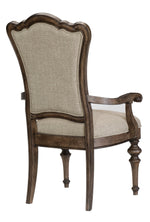 Heath Court 2 Brown Fabric/Brown Oak Wood Arm Chairs