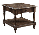 Heath Court Brown Wood End Table with Drawer & Shelf