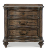 Heath Court Oak Wood 3-Drawer Nightstand