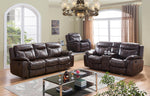 Ines Brown Leather Air Manual Recliner