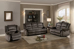 Jarita Chocolate Vinyl Manual Recliner Sofa