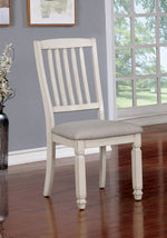 Kaliyah 2 Antique White/Light Gray Side Chairs