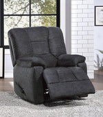 Kaylene Dark Gray Chenille Fabric Manual Recliner