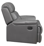 Lambent Dark Gray Leather Manual Recliner