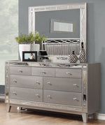 Leighton Metallic Mercury Wood 7-Drawer Dresser