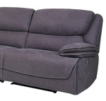 Levi 6-Pc Gray Fabric Power Recliner Sectional Sofa