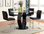 Lodia Black Wood/Glass Counter Height Table