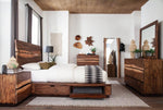 Madden Smokey Walnut Wood King Storage Bed (Oversized)