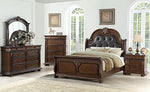 Kennedi Espresso/Dark Walnut Wood King Sleigh Bed