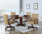 Marietta Tobacco Wood Round Game/Dining Table