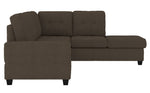 Maston 2-Pc Brown Fabric Reversible Sectional Sofa