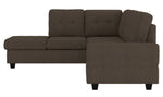 Maston 2-Pc Brown Fabric Reversible Sectional Sofa