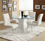 Mauna 2 White Leatherette/Chrome Side Chairs