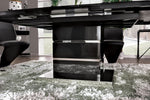 Midvale Black Metal Extendable Dining Table