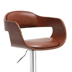 Mirabella Brown PU Leather Barstool