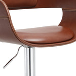 Mirabella Brown PU Leather Barstool