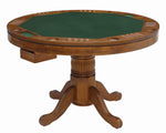 Mitchell 5-Pc Amber Wood Game/Dining Table Set