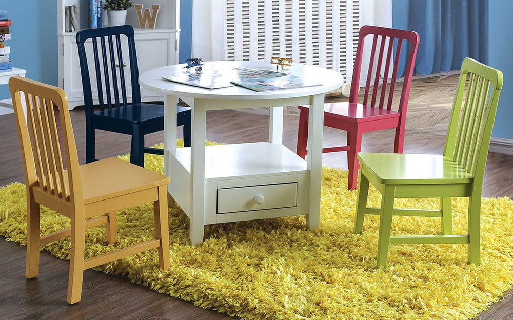 Casey 5-Pc Multicolor Wood Kids Table Set