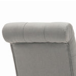 Natalie 2 Grey Linen Fabric Side Chairs