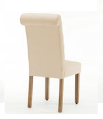 Natalie 2 Ivory Linen Fabric Side Chairs