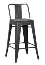 Norina 2 Matte Black Metal Counter Height Stools